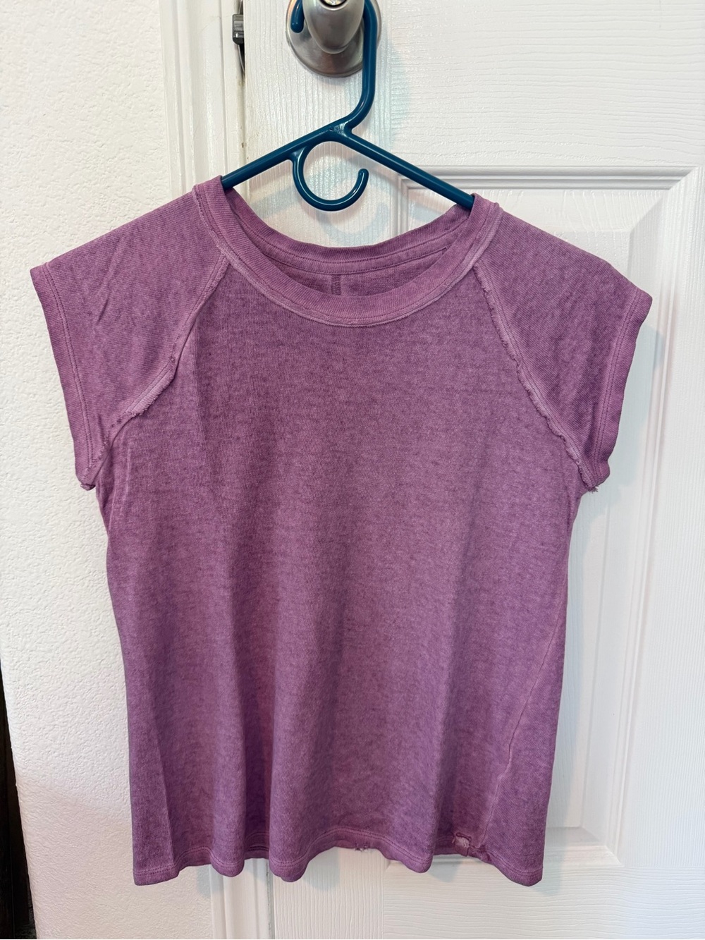 Free people Purple Cap-Sleeve tee. Size small